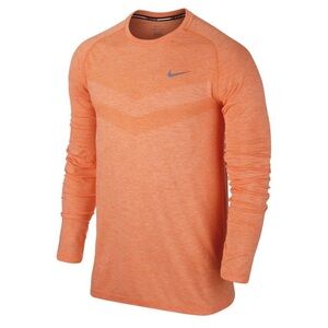 Nike Men’s Long-Sleeve Performance Tee - Orange L